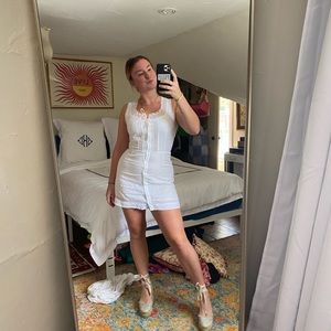 Reformation Helene dress in white